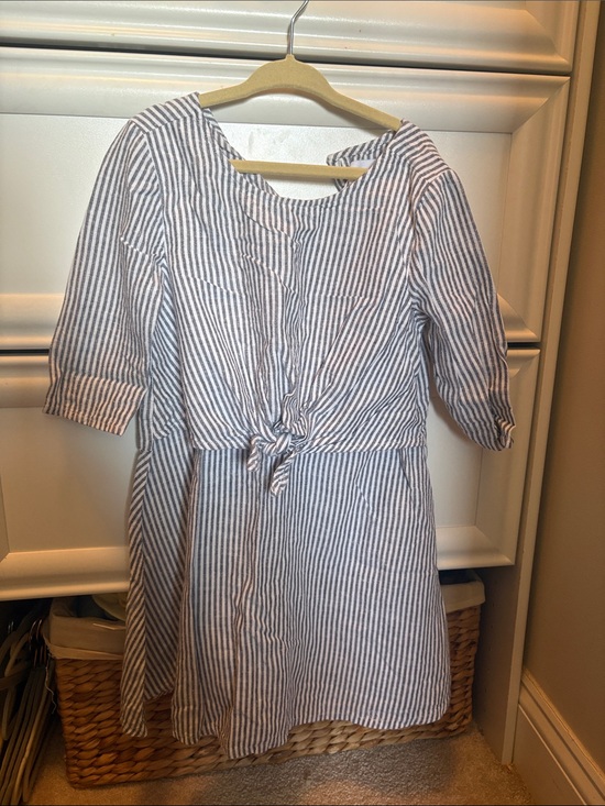 Old Navy Other - Old navy Striped Blue and White Tie-Front Kids Dress